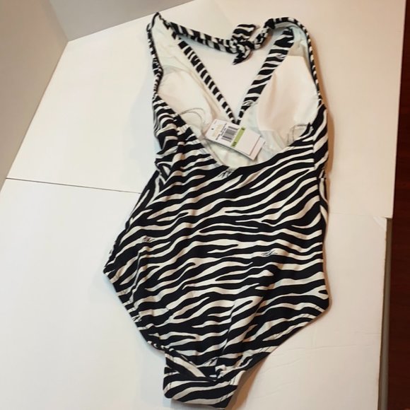 NWT Michael Kors Zebra Print One-Piece Swimsuit - Picture 4 of 4